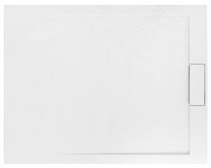 Sprchová vanička Rea GRAND 80x100 cm - imitace kamene - bílá