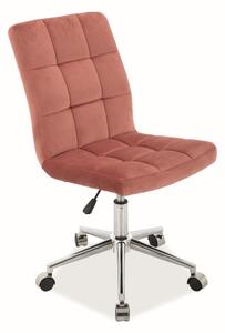 Růžová kancelářská židle Q-020 VELVET
