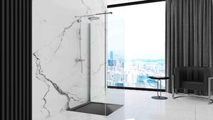 Sprchová vanička Rea GRAND 80x100 cm - imitace kamene - černá