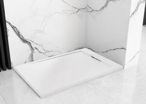 Sprchová vanička Rea GRAND 90x90 cm - imitace kamene - bílá