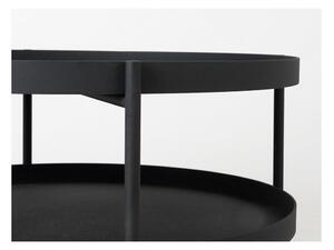 Černý konferenční stolek CustomForm Hanna, ⌀ 60 cm