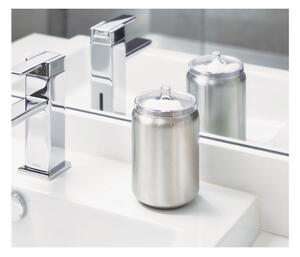 Koupelnový organizér na vatové tampony z nerezové oceli ve stříbrné barvě Austin – iDesign