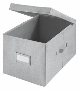 Šedý úložný box iDesign Codi, 39 x 28 cm