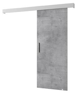 Posuvné dveře 90 cm Sharlene I (beton + bílá matná + černá). 1043572