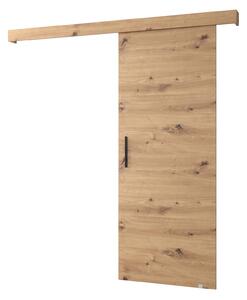 Posuvné dveře 90 cm Sharlene I (dub artisan + černá matná + černá)
