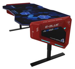 Herní výškově stavitelný stůl E-Blue EGT003 – 165×88,5×64 cm, podsvícený