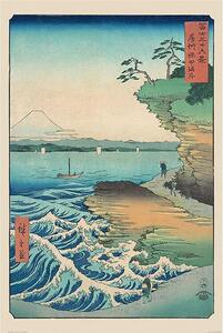 Plakát, Obraz - Hiroshige - Seashore at Hoda, (61 x 91.5 cm)