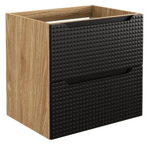 Comad Koupelnová skříňka pod umyvadlo Luxor Black 60 černá/dub olejovaný