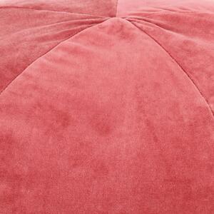 Sedací puf bavlněný samet 50 x 35 cm růžový