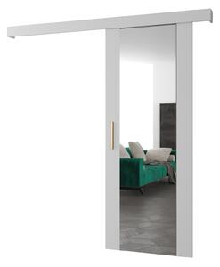 HezkýNábytek.cz Posuvné dveře 90 cm Sharlene II (bílá matná + bílá matná + zlatá) (se zrcadlem). 1043638