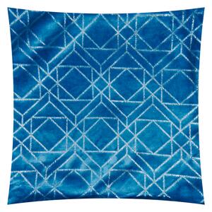 TP Povlak na polštářek mikroflanel se zlatým vzorem 40x40 - Modrý