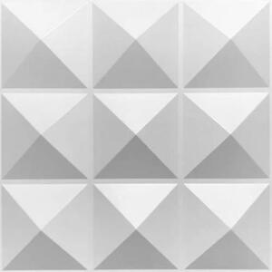 Obkladové panely 3D PVC 10004, cena za kus, rozměr 500 x 500 mm, Pyramids, IMPOL TRADE