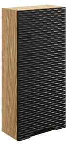 Comad Koupelnová skříňka závěsná horní Ocean Black 35 černá/dub olejovaný