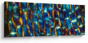 Obraz - Buněčná stěna (s hodinami) (90x30 cm)