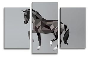 Sablio Obraz - 3-dílný Kůň - 75x50 cm