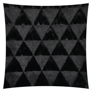 TP Povlak na polštářek mikroflanel Triangles 40x40 - Černý
