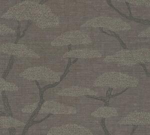 A.S. Création | Vliesová tapeta na zeď Nara 38741-5 | 0,53 x 10,05 m | černá, hnědá, šedá