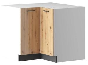 Kuchyňská skříňka dolní rohová ISOLDA DRP, 78,6x82x78,6, dub artisan/grafit
