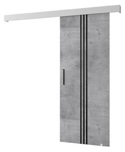 Posuvné dveře 90 cm Sharlene V (beton + bílá matná + černá). 1043784