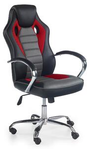 Herní židle Scroll - černá / červená / popelavá