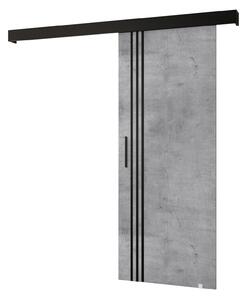 Posuvné dveře 90 cm Sharlene VI (beton + černá matná + černá). 1043832
