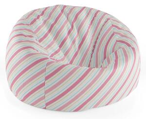 Sablio Sedací vak Cocoon Čtyřbarevné pruhy - 75 x 45 x 35 cm