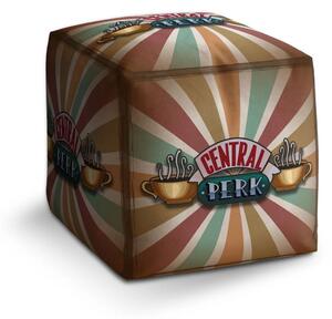 Sablio Taburet Cube Seriál přátelé CENTRAL PERK Abstrakce - 40x40x40 cm