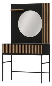 Toaletní stolek RATINA, 85x155x60, dub artisan/černá mat
