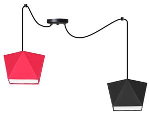 Závěsné svítidlo DIAMOND SPIDER, 2x textilní stínítko (mix 10 barev), (výběr ze 2 barev konstrukce)