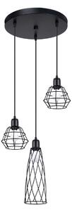 Sollux Lighting Závěsné svítidlo SUBA 3P černé