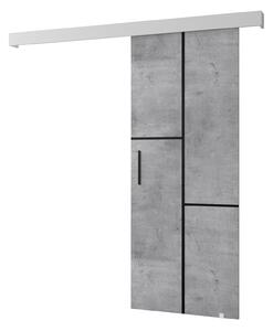 Posuvné dveře 90 cm Sharlene VII (beton + bílá matná + černá). 1043876