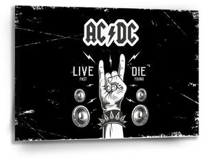 Sablio Obraz ACDC Live fast, die young - 90x60 cm