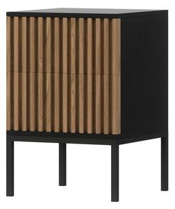 Noční stolek MEORATI, 40x60x40, dub artisan/černá mat