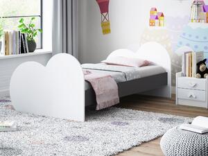 Dětská postel SRDÍČKO bez motivu 160x80 cm (11 barev) + matrace ZDARMA