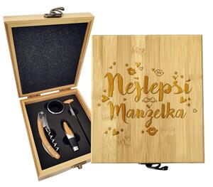 Sablio Dárková sada na víno Nejlepší manželka: 147×168×49 mm