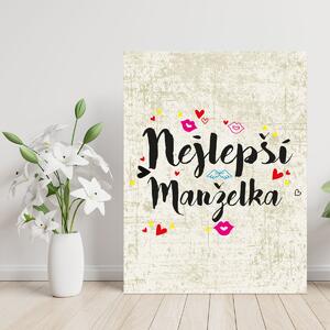 Sablio Dárková cedulka Nejlepší manželka: 30x40 cm
