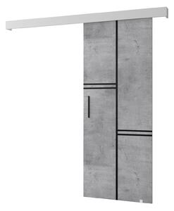 Posuvné dveře 90 cm Sharlene VIII (beton + bílá matná + černá). 1043922