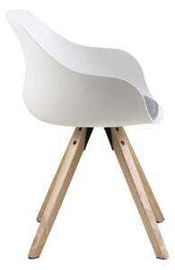 Sada 2 bílých jídelních židlí s nohami z kaučukového dřeva Actona Tina