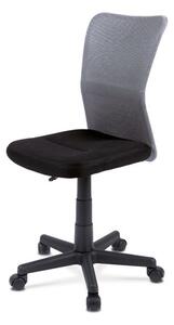 Kancelářská židle, látka MESH černá / šedá, plyn.píst