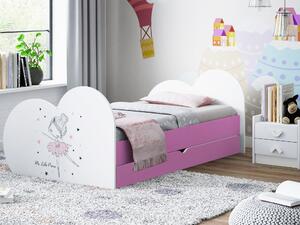 Dětská postel BALETKA 160x80 cm, se šuplíkem – (11 barev) + matrace ZDARMA