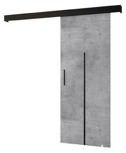 Posuvné dveře 90 cm Sharlene X (beton + černá matná + černá). 1043970