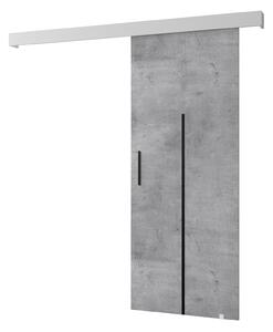 Posuvné dveře 90 cm Sharlene X (beton + bílá matná + černá). 1043968