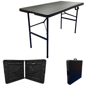 TENTino Skládací stůl 122x60 cm BLACK PŮLENÝ