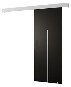 Posuvné dveře 90 cm Sharlene X (černá matná + bílá matná + stříbrná). 1044000