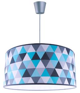 Závěsné svítidlo Garo, 1x textilní stínítko se vzorem (výběr ze 3 barev), (výběr ze 3 barev konstrukce), (fi 44cm)