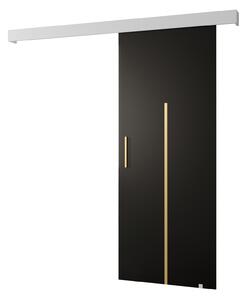 Posuvné dveře 90 cm Sharlene X (černá matná + bílá matná + zlatá). 1044001