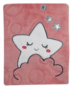 KOALA Dětská deka Sleeping Star pink Polyester 100x80 cm