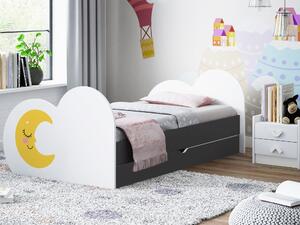 Dětská postel MĚSÍČEK 200x90 cm, se šuplíkem (11 barev) + matrace ZDARMA