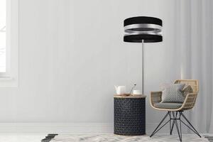 Podlahová lampa INTENSE CHROME, 1x textilní stínítko (výběr ze 6 barev), (výběr ze 3 barev konstrukce), (fi 40cm), O
