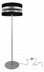 Podlahová lampa INTENSE CHROME, 1x textilní stínítko (výběr ze 6 barev), (výběr ze 3 barev konstrukce), (fi 40cm), O